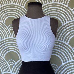 COPY - White Cropped Cotton Candy Tank